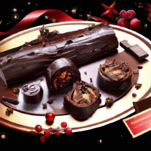 Bûche de Noël au Praliné et Chocolat Noir - Les épices curieuses
