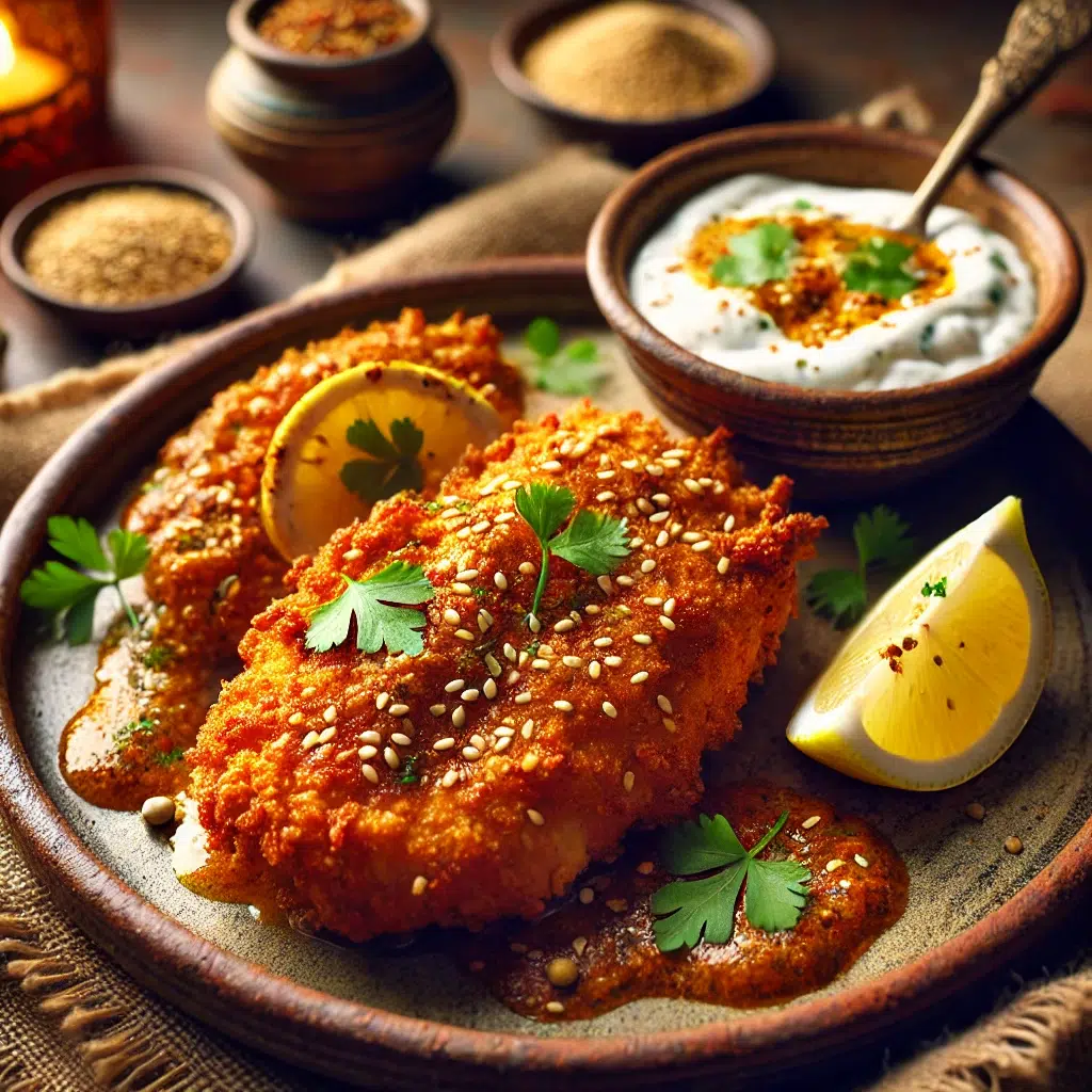 Poulet pané au Curry Sambhara