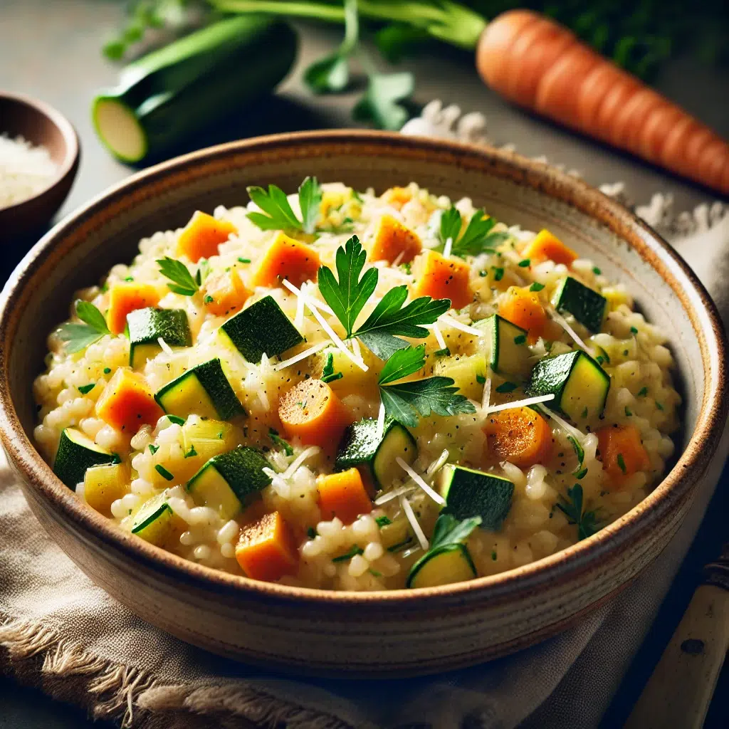 Risotto doux aux légumes  Crémeux & Parfumé 