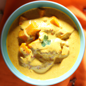 Velouté potimarron curry curcuma - Les épices curieuses