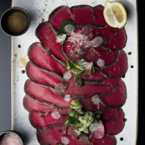 Carpaccio de bœuf au sel fumé - Les épices curieuses