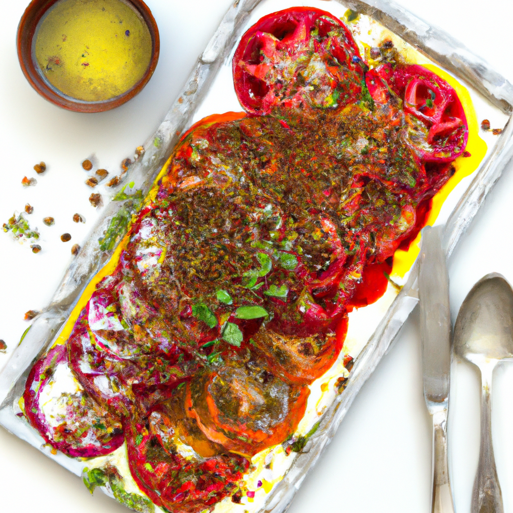 Carpaccio de tomates anciennes au zaatar : une recette fraîche et parfumée facile à préparer- Les épices curieuses