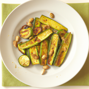 Poêlée de courgettes sautées au ras el-hanout et amandes grillées – recette facile et parfumée- Les épices curieuses