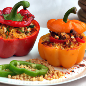 Poivrons farcis à l’orientale au couscous parfumé à la cannelle- Les épices curieuses