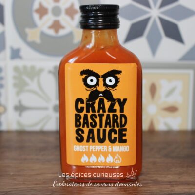 Crazy Bastard Sauce Piquante - Poivre Fantôme & Mangue 100ml - Les épices curieuses