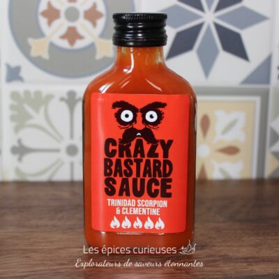 Sauce Piquante Crazy Bastard - Trinidad Scorpion & Clémentine 100ml - Les épices curieuses