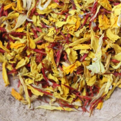 Pétales de fleurs comestibles - souci et carthame - Les épices curieuses