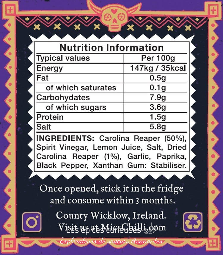 Sauce Carolina reaper - Voodoo Reaper - 155G - Les épices curieuses