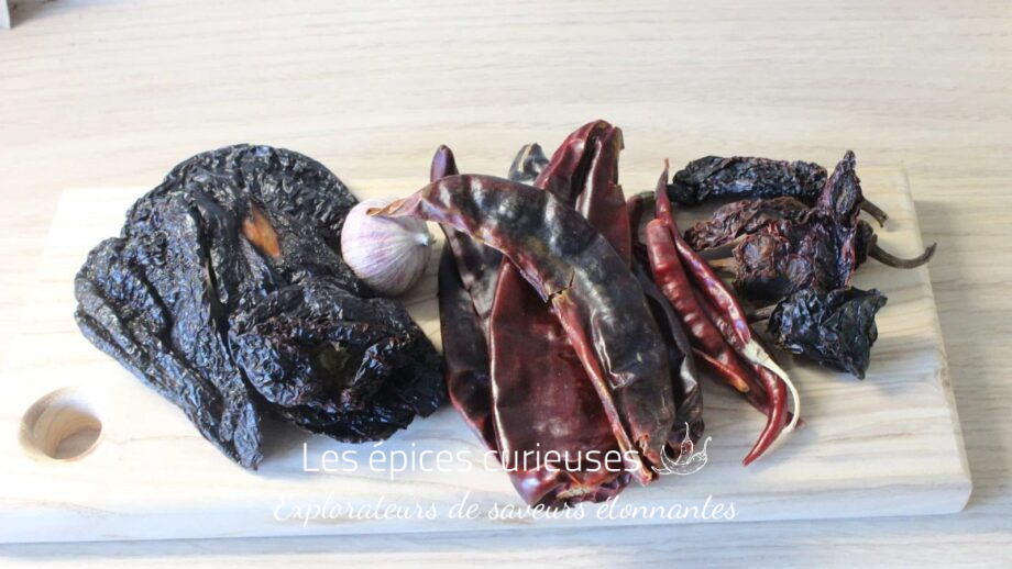Assortiement de piment pour la sauce Enchilada - Les épices curieuses