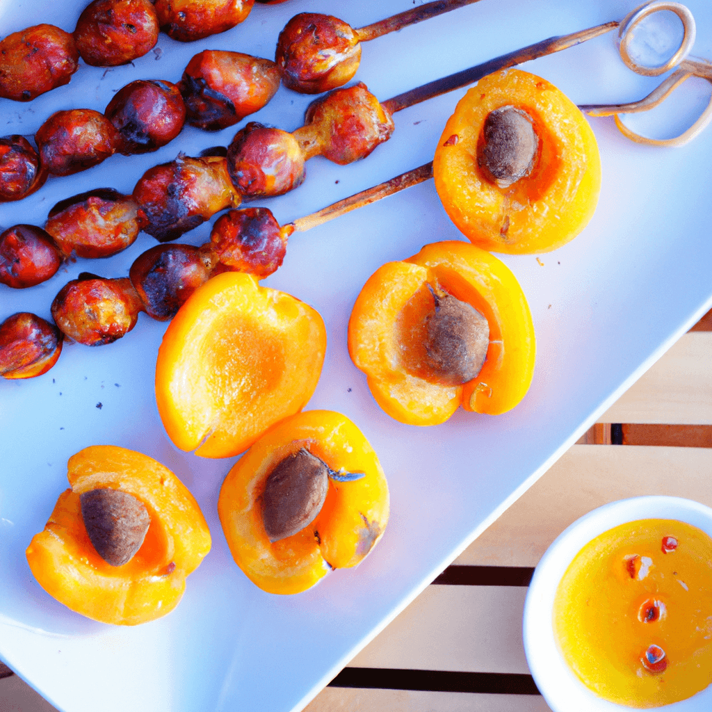 Brochettes d’abricots grillés au sumac et miel de lavande – dessert d’été original et facile à base de fruits grillés- Les épices curieuses