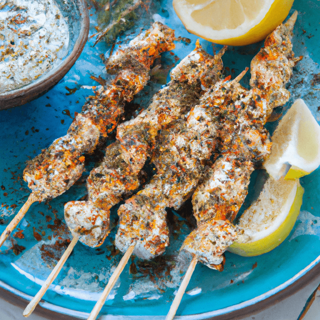 Brochettes de poulet au yaourt et zaatar avec tzatziki au sumac – recette savoureuse pour barbecue oriental- Les épices curieuses