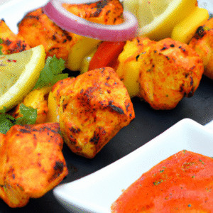 Brochettes de poulet tandoori au barbecue – recette facile au yaourt, citron et épices indiennes- Les épices curieuses