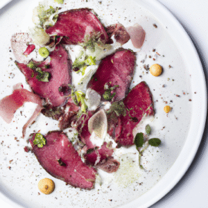 Carpaccio de bœuf au sel fumé- Les épices curieuses