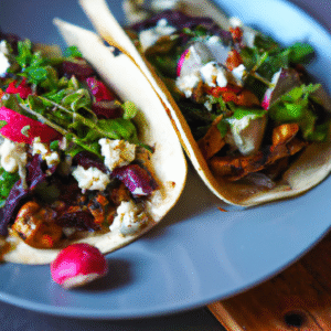 Délicieux tacos de pastèque grillée et fromage végétal aux noix de cajou ou tofu lactofermenté aux herbes- Les épices curieuses