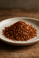 Assortiment d'épices variées sur une assiette en céramique, idéal pour rehausser vos plats de saveurs exotiques.