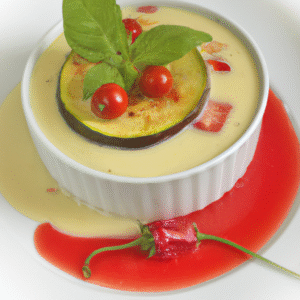 Flan de Courgettes Accompagné d'une Sauce Tomate Maison- Les épices curieuses