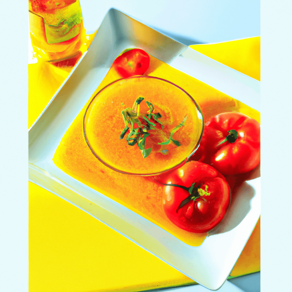 Gaspacho de tomates jaunes fraîches au poivre long exotique – Recette estivale rafraîchissante- Les épices curieuses