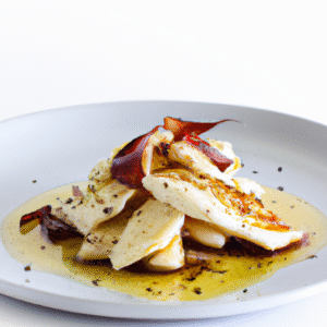 Halloumi mariné à la moutarde ancienne & sirop de grenade- Les épices curieuses