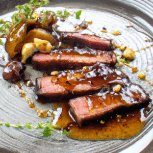 Magret de canard mariné à l’érable, miso & ail noir, cuisson lente au barbecue- Les épices curieuses