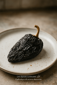 Piment entier Chilhuacle noir séché