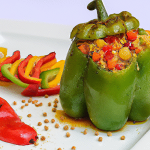 Poivrons farcis à l’orientale au couscous parfumé à la cannelle- Les épices curieuses
