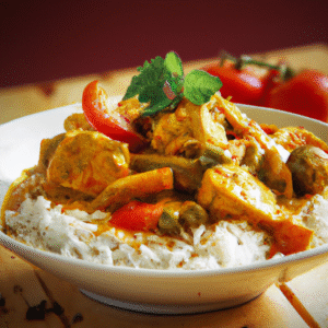 Poulet Tikka Massala au Garam Masala Intense — ou ses Légumes Rôtis Enchantés- Les épices curieuses