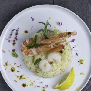 Risotto crémeux aux crevettes et au Lemon Yuzu Pepper : une explosion de saveurs asiatiques- Les épices curieuses