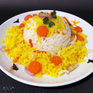 Riz au curcuma aux légumes grillés savoureux – recette saine et facile- Les épices curieuses