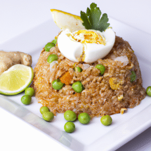 Riz sauté façon thaï aux œufs, petits pois & cacahuètes- Les épices curieuses