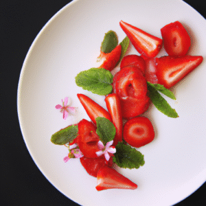 Salade de fraises et baies roses- Les épices curieuses