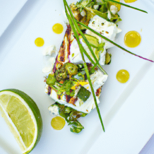 Salade d’été à la pastèque grillée, feta et vinaigrette citron vert au poivre long de Java- Les épices curieuses