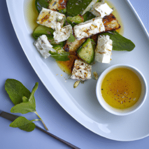 Salade fraîche de pastèque grillée à la feta, menthe et sirop épicé à la cardamome et poivre de Timut- Les épices curieuses