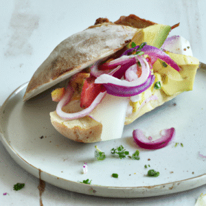 Sandwich végétarien ciboulette- Les épices curieuses
