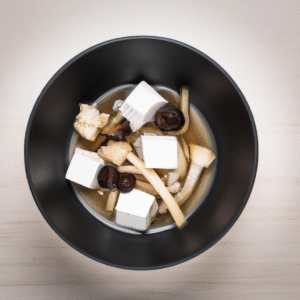 Soupe asiatique tofu et champignons noirs- Les épices curieuses