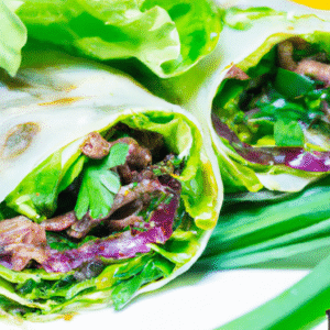 Wraps de laitue sains au bœuf sauté et aux cinq épices chinoises- Les épices curieuses