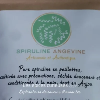 Paillettes de spirulines crue déshydratée - Spiruline Angevine - Les épices curieuses