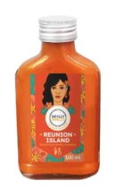 Bouteille de sauce piquante Reunion Island Shilly Shally, saveur exotique et pimentée, 100 ml.