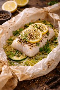 Cabillaud en papillote au citron & poivre de Sichuan - Les épices curieuses