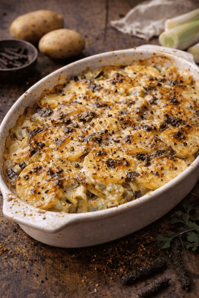 Gratin de poireaux et pommes de terre - Les épices curieuses