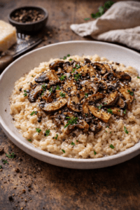 Risotto crémeux au parmesan, champignons rôtis & poivre parfumé - Les épices curieuses