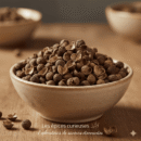 Bol de poivre de Sichuan sur une table en bois, prêt à rehausser vos plats avec ses saveurs uniques et épicées.