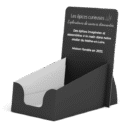 Présentoir Les épices curieuses, saveurs artisanales de Maine-et-Loire, fondée en 2022.