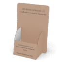 Présentoir en bois Les épices curieuses, créations artisanales du Maine-et-Loire, fondée en 2022.