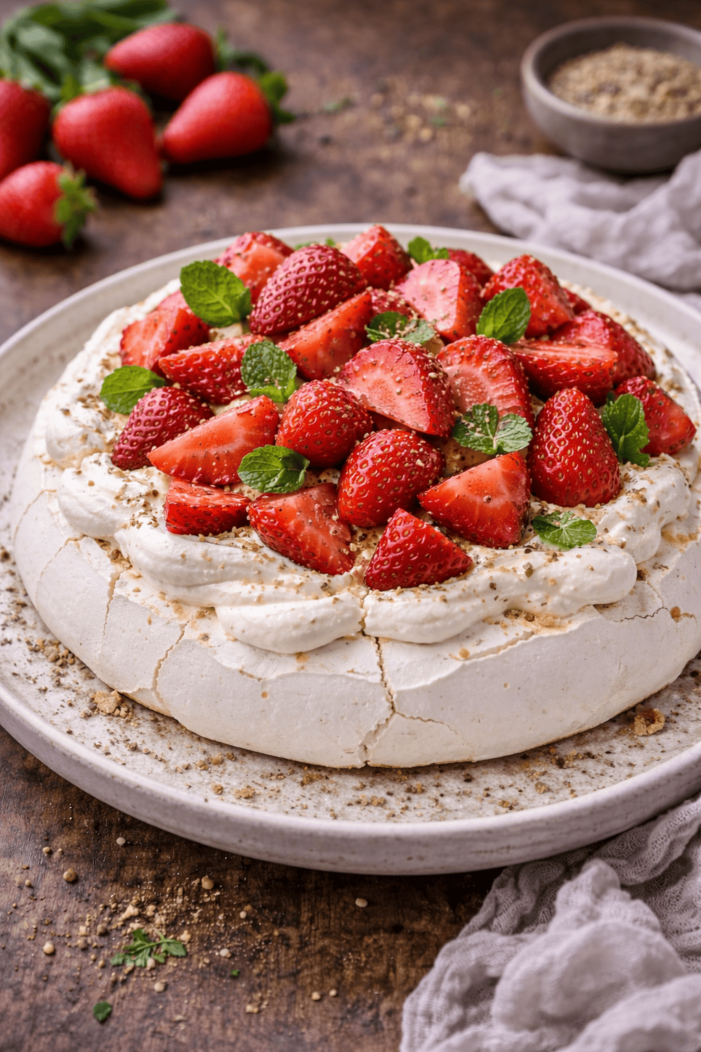 Pavlova légère aux fraises - Les épices curieuses