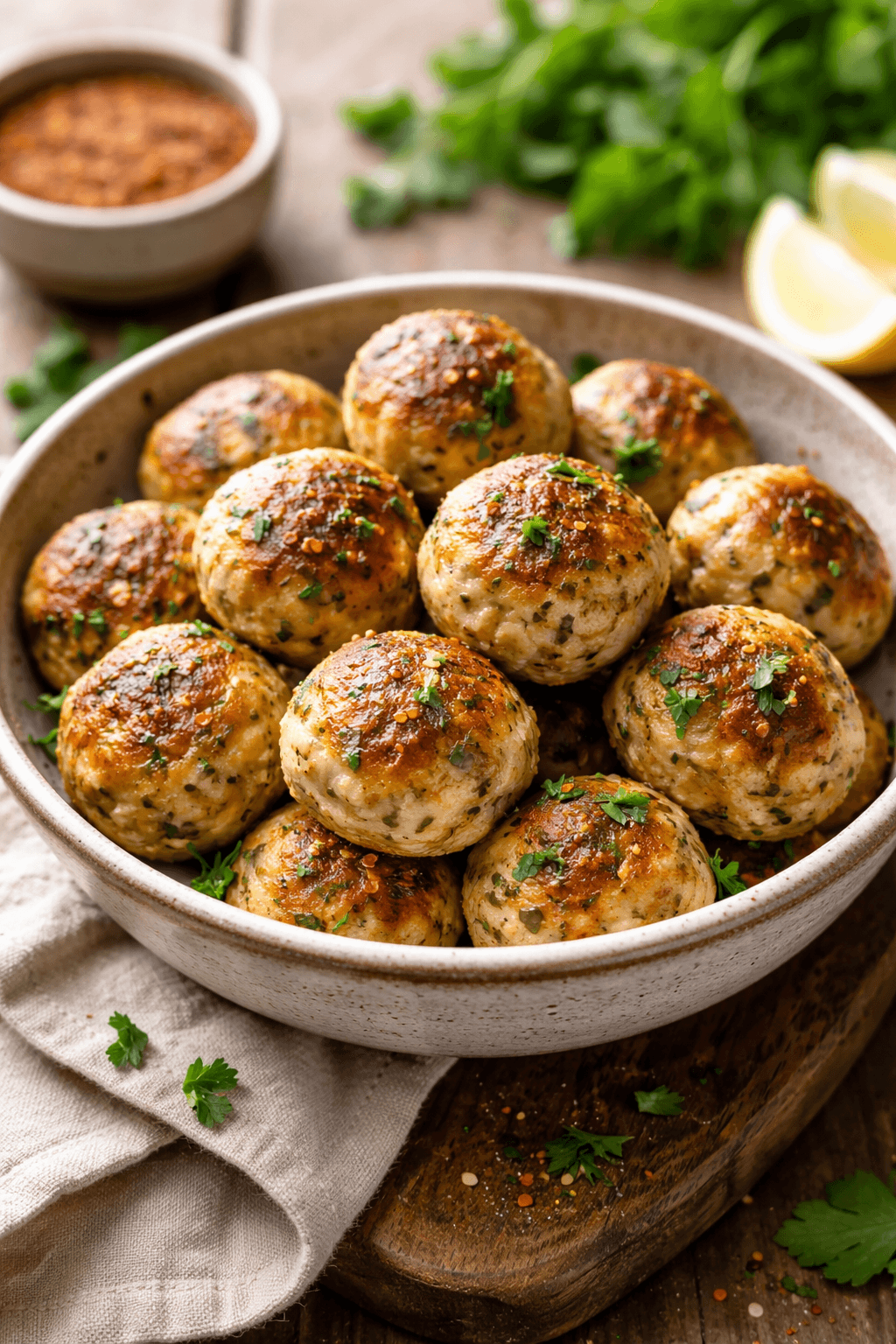 Boulettes de poulet aux herbes - Les épices curieuses