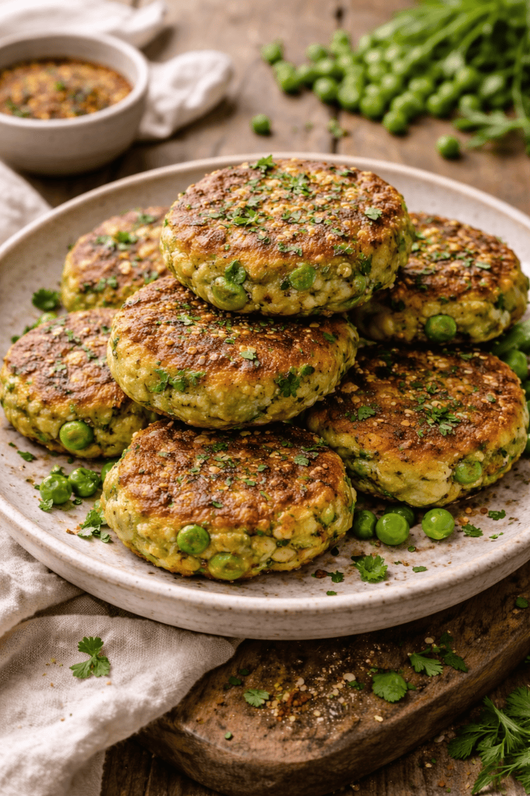 Galettes de petits pois - Les épices curieuses