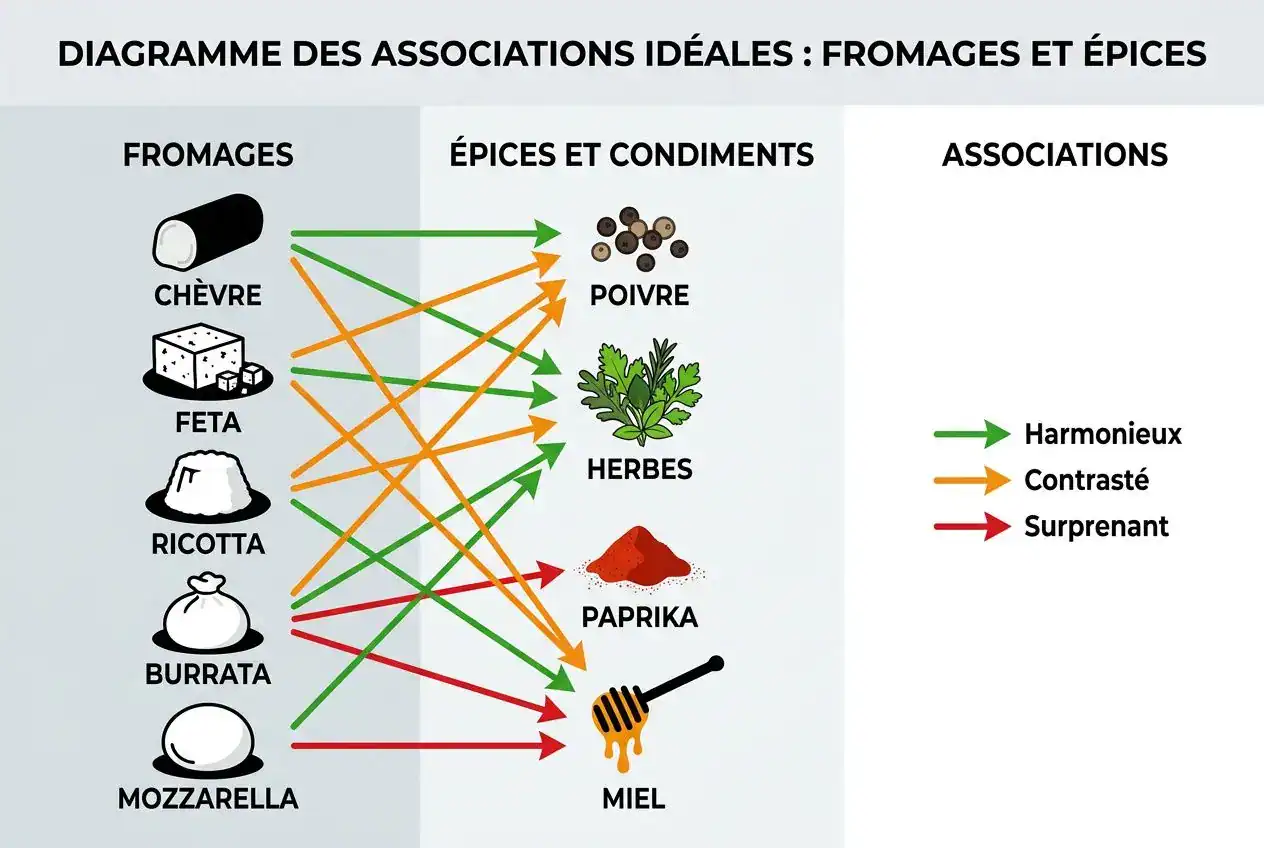 Associations épices et fromages frais