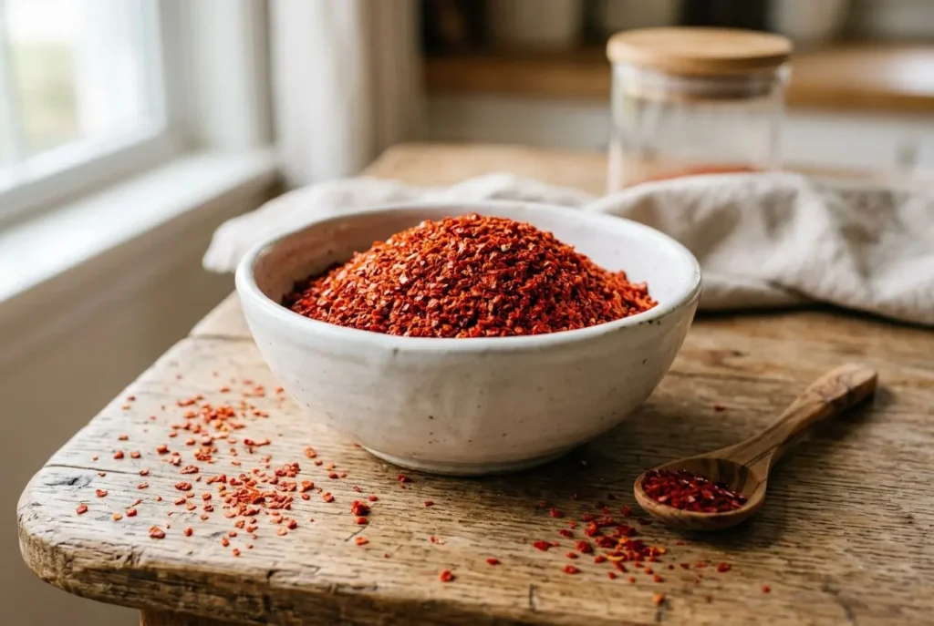 Bol de gochugaru rouge vif