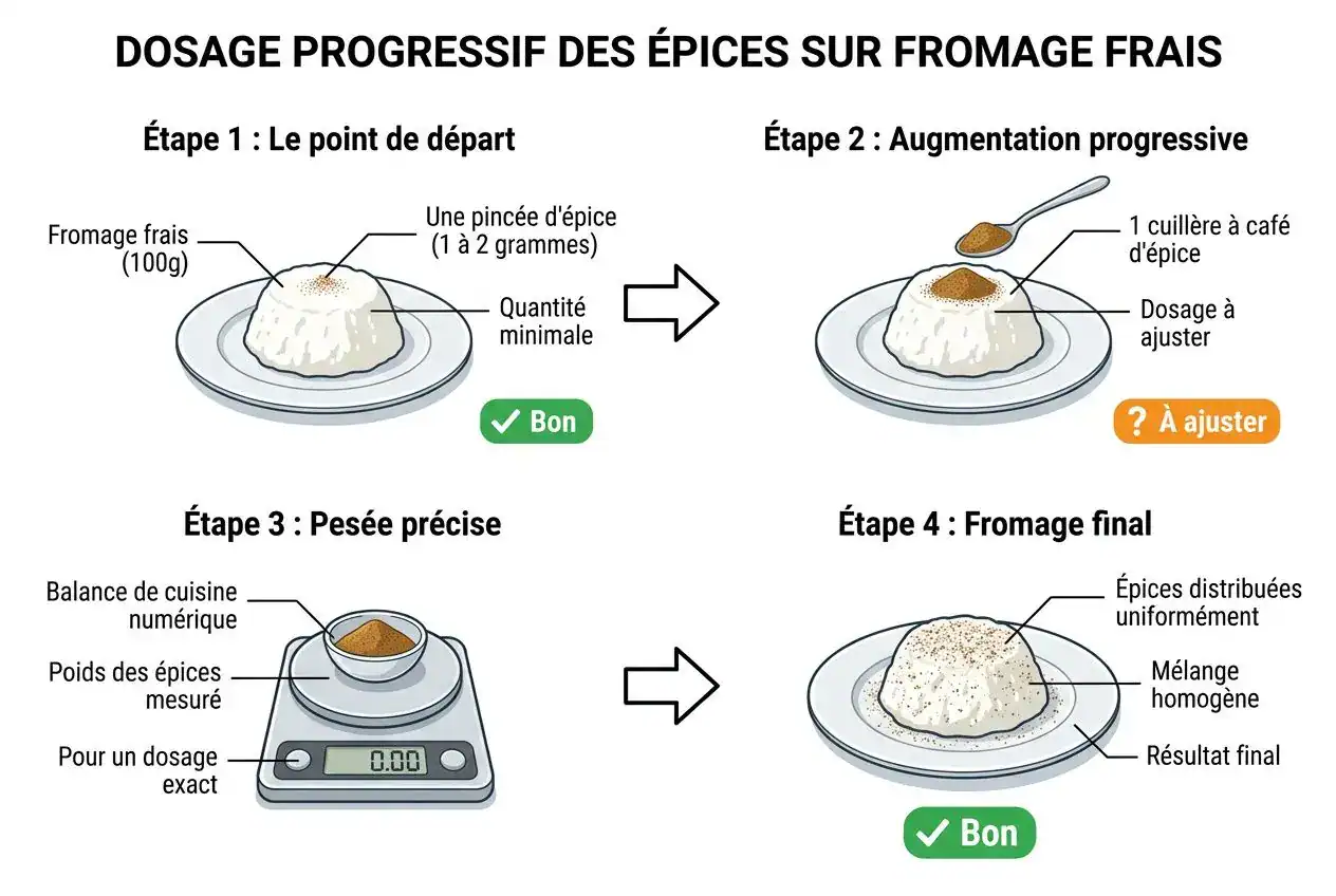 Dosage progressif des épices