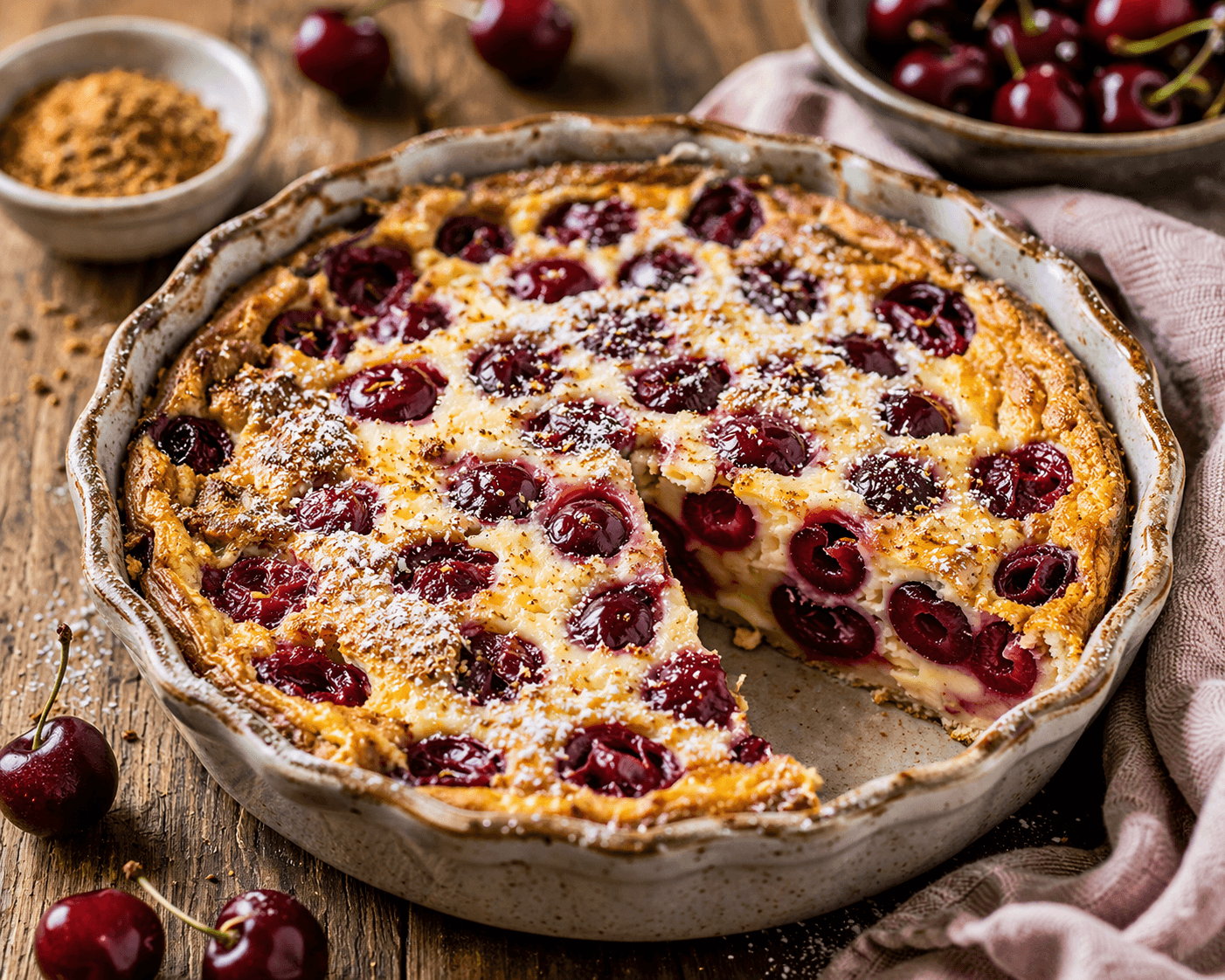 Clafoutis aux cerises moelleux - Les épices curieuses